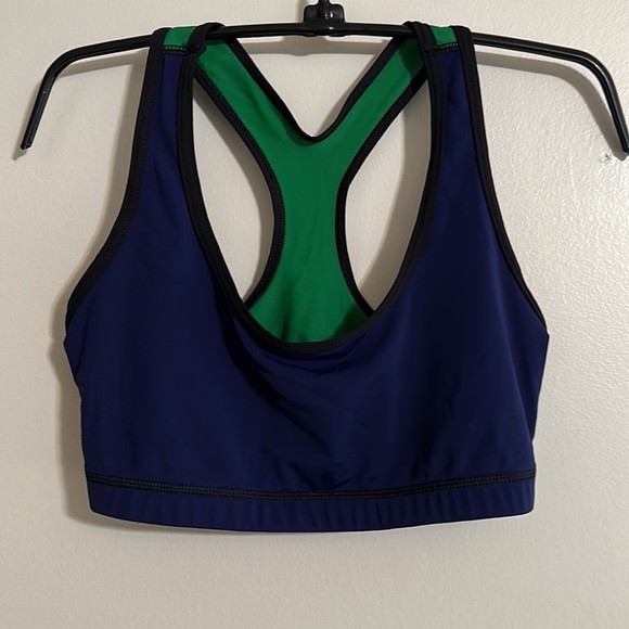 Danskin Other - Danskin Navy and Green With Black Trim Sports Bra, Size L